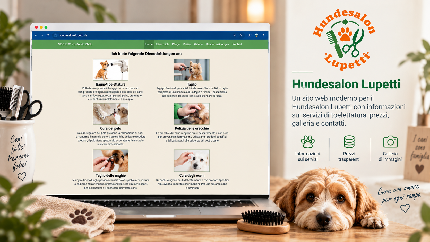 Sito web di Hundesalon Lupetti