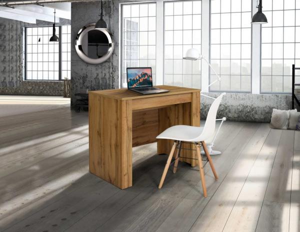 Consolle con 4 allunghe finitura rovere nodato